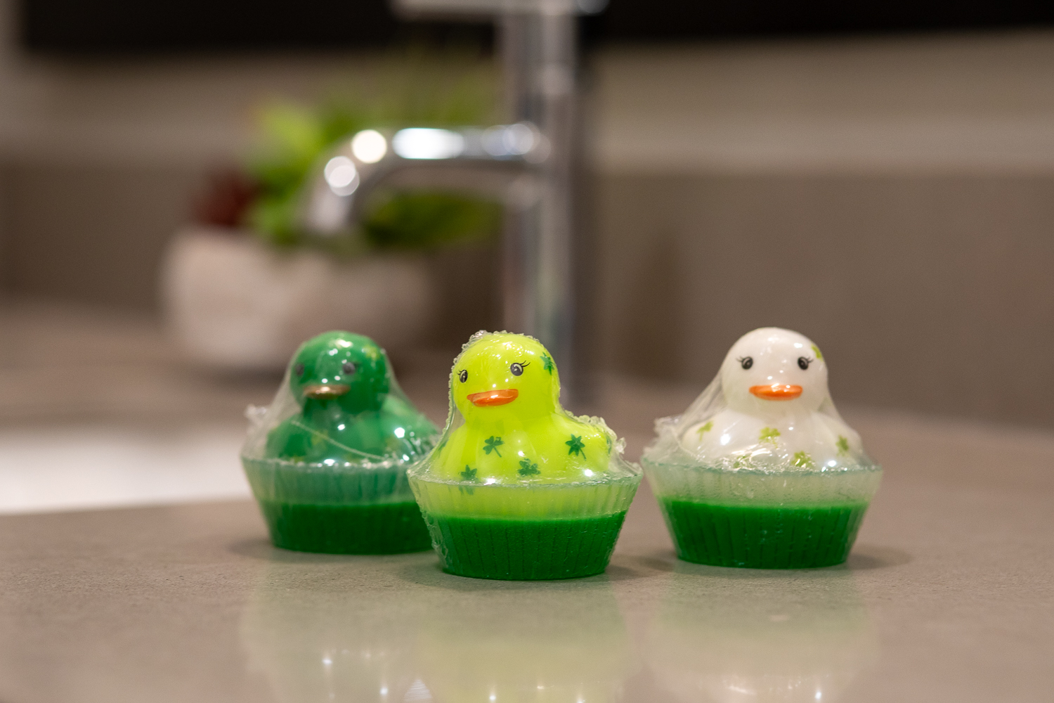 Lucky Duck Soap with a rubber ducky on top